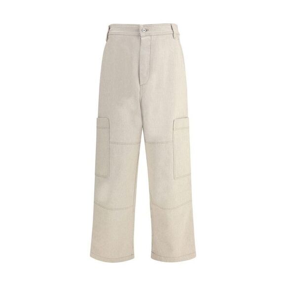 Jacquemus WideLeg Cargo Pants Men Beige Jeans & Pants